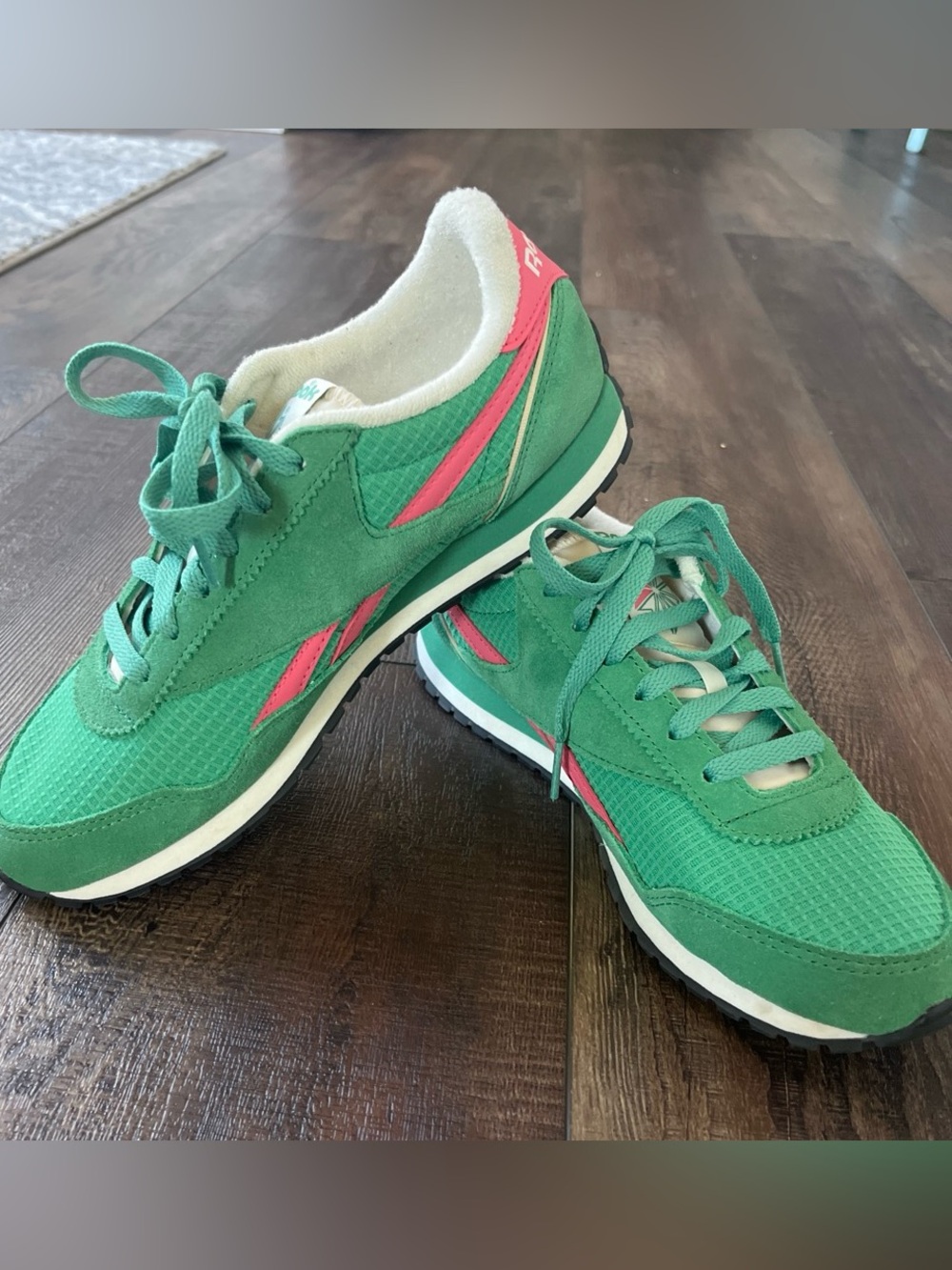 Green and Pink Women's Reebok Sneakers
